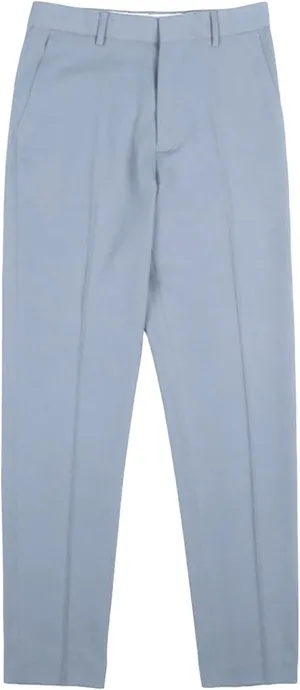 Men's Flat Front Straight Fit Dress Pant Casual Skinny Stretch Chinos Pants Slim Fit Business Pant with Pocket (34,Light Blue)