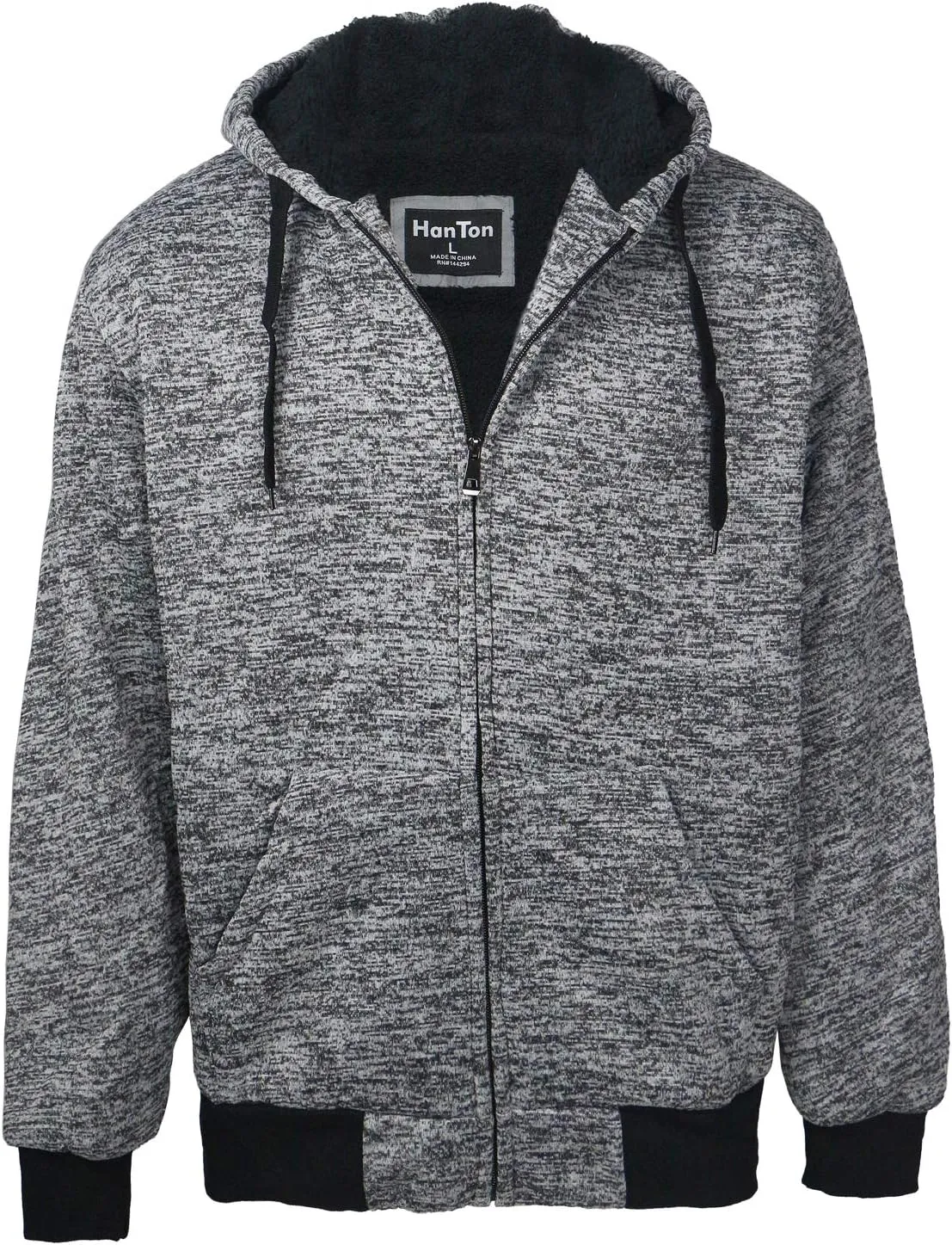 Mens Hoodies Zip Up Thick Sherpa Lined Heavyweight Workout Winter Warm Sweatshirt Jackets