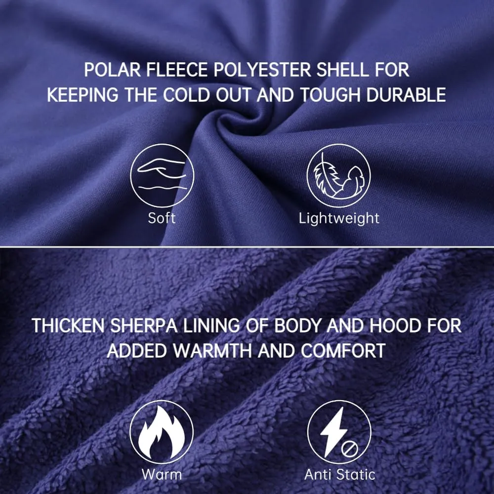 Mens Hoodies Zip Up Thick Sherpa Lined Heavyweight Workout Winter Warm Sweatshirt Jackets