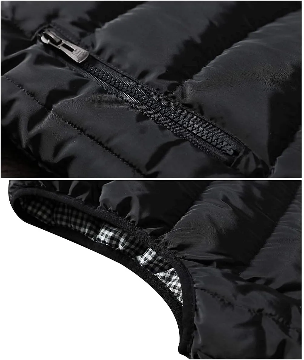 Men's Outdoor Casual Stand Collar Outwear Padded Vest Coats