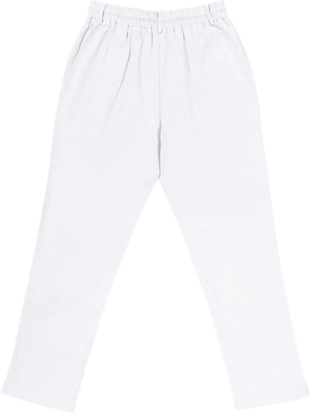 Mens Pants Casual Linen Drawstring Elastic Waist Loose Fit Casual Pants Lightweight Straight Leg Beach Yoga Trousers