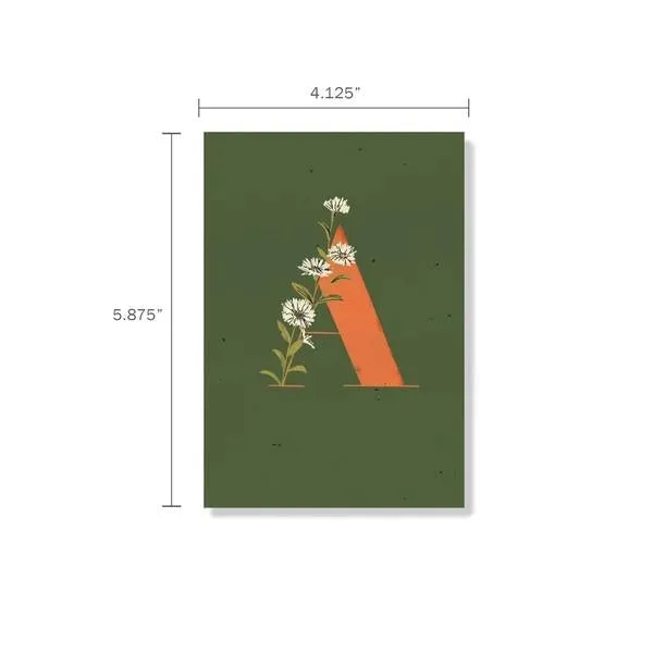 Monogram Floral "A" Journal Set