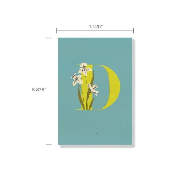 Monogram Floral "D" Journal Set