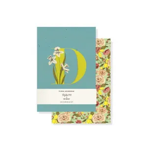 Monogram Floral "D" Journal Set