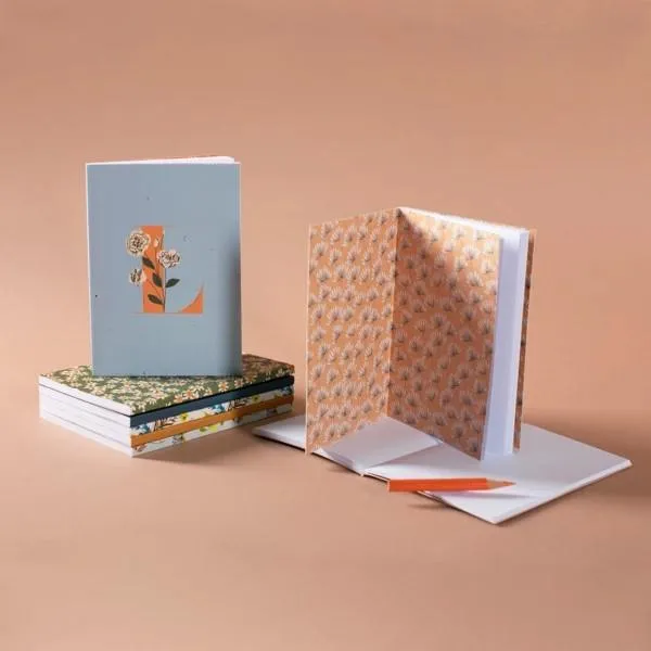 Monogram Floral "D" Journal Set