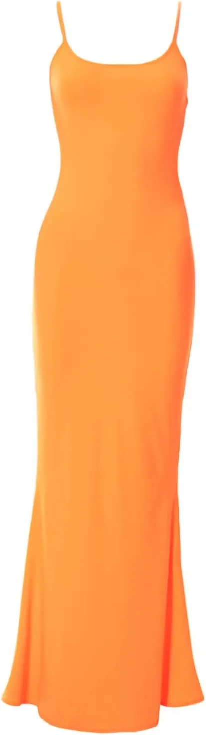 NUFIWI Women Sexy Hollow Out Maxi Dress Spaghetti Strap Low Cut Cami Dress Bodycon Summer Beach Party Formal Sundress