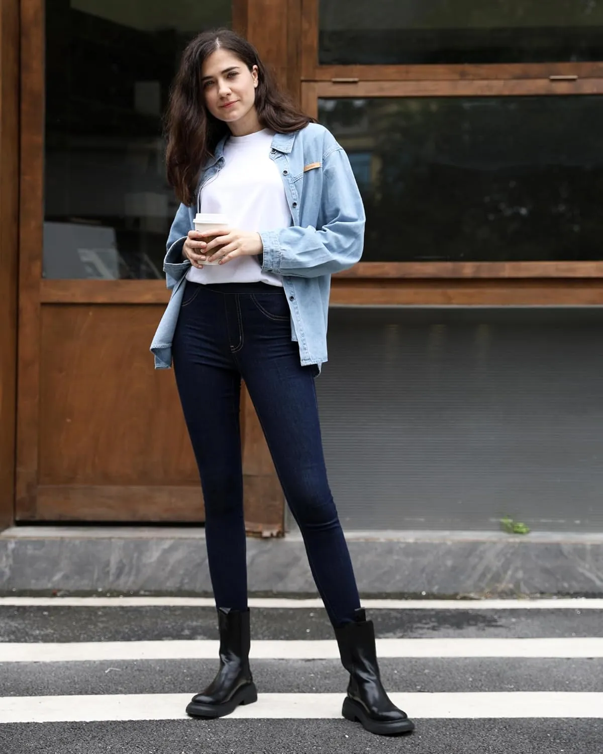 OFLUCK Straight Leg Mom Jeans for Women High Waisted Trendy Ankle Length Boyfriend Denim Tapered Leg Pants