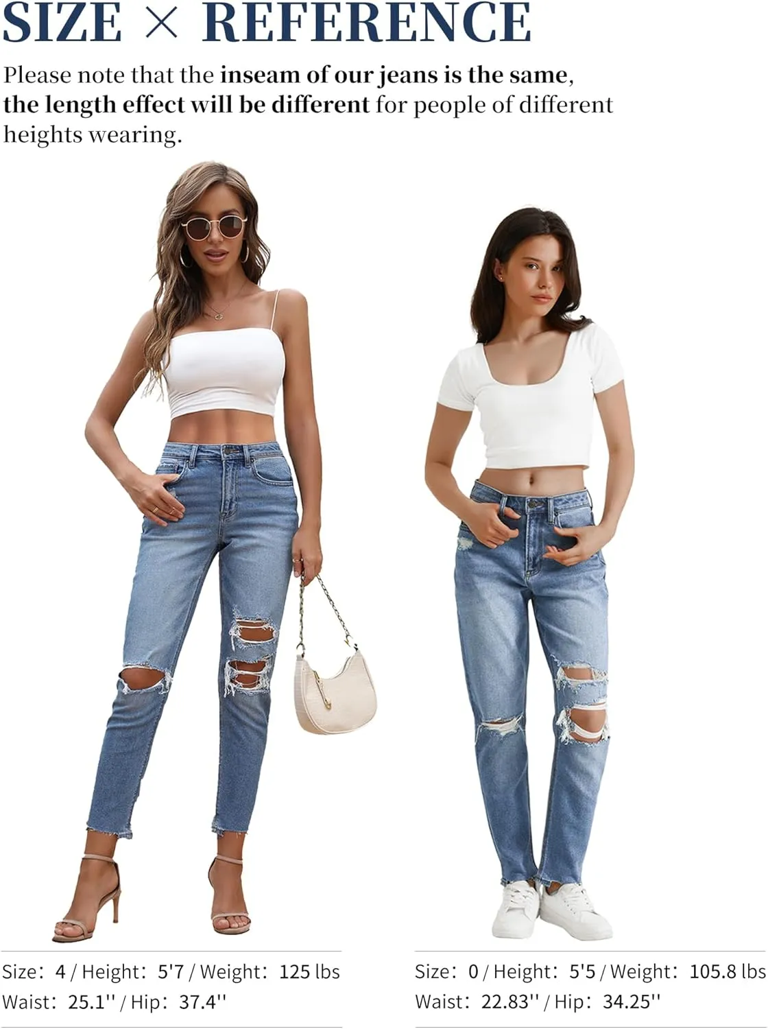 OFLUCK Straight Leg Mom Jeans for Women High Waisted Trendy Ankle Length Boyfriend Denim Tapered Leg Pants