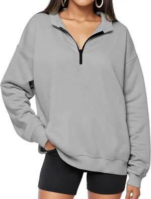 Oversized Sweatshirts for Women, Zip Up Hoodie Pullover Long Sleeves, Womens Sweatshirts Trendy Fashion Outfit Clothes