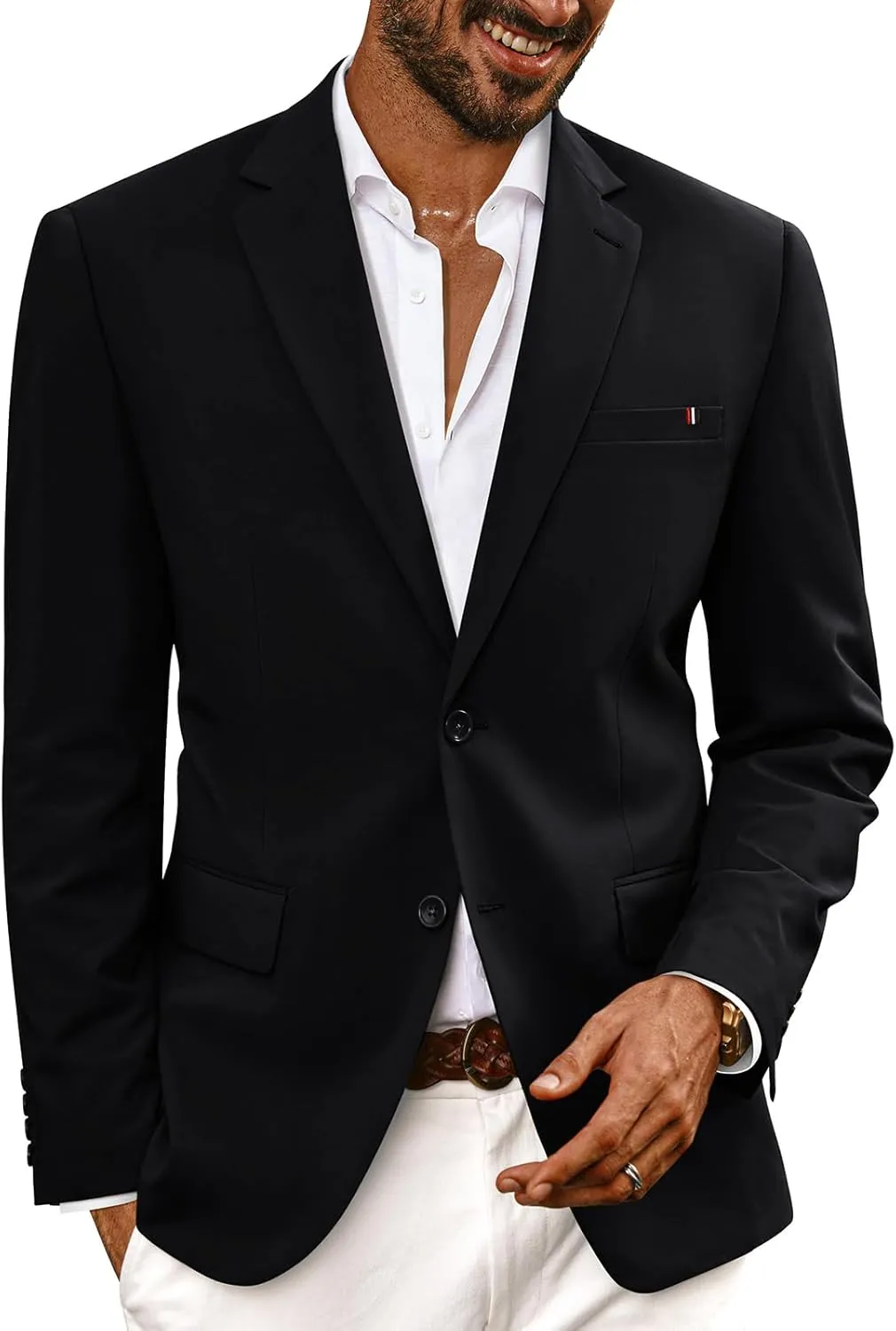 PJ PAUL JONES Mens Casual Sport Coats Two Buttons Lightweight Business Sport Blazer