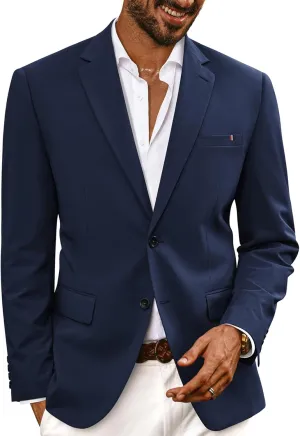 PJ PAUL JONES Mens Casual Sport Coats Two Buttons Lightweight Business Sport Blazer