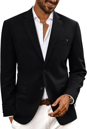 PJ PAUL JONES Mens Casual Sport Coats Two Buttons Lightweight Business Sport Blazer