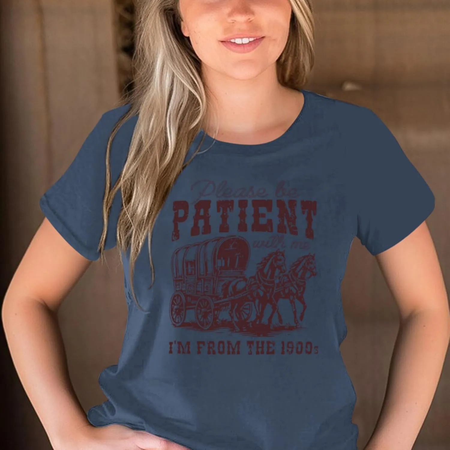 Please Be Patient with Me I'm from The 1900s Shirt Women Funny Tshirts Vintage Graphic Tees 90s Country Shirts Tops