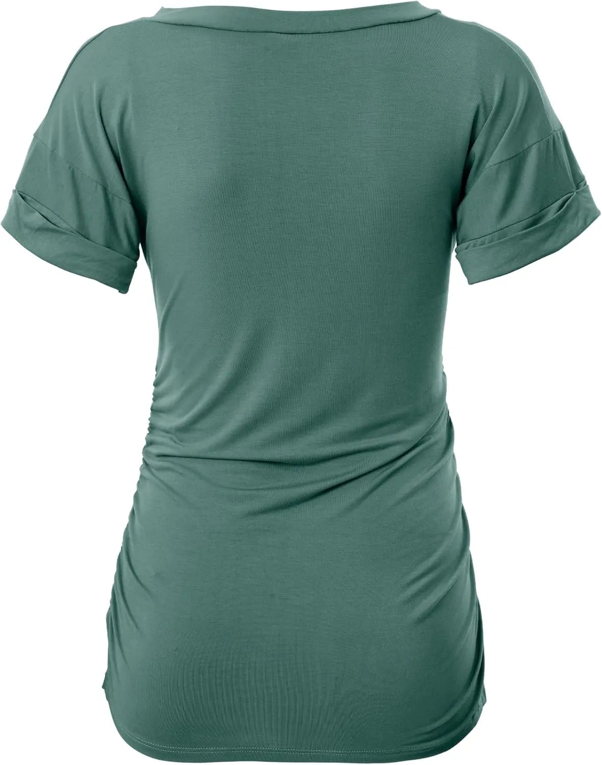 Rnxrbb Long Enough Maternity Shirts Short Sleeve Summer Pregnancy Tops& Tees Clothes V Neck Casual Outfits for Women 3 Pack
