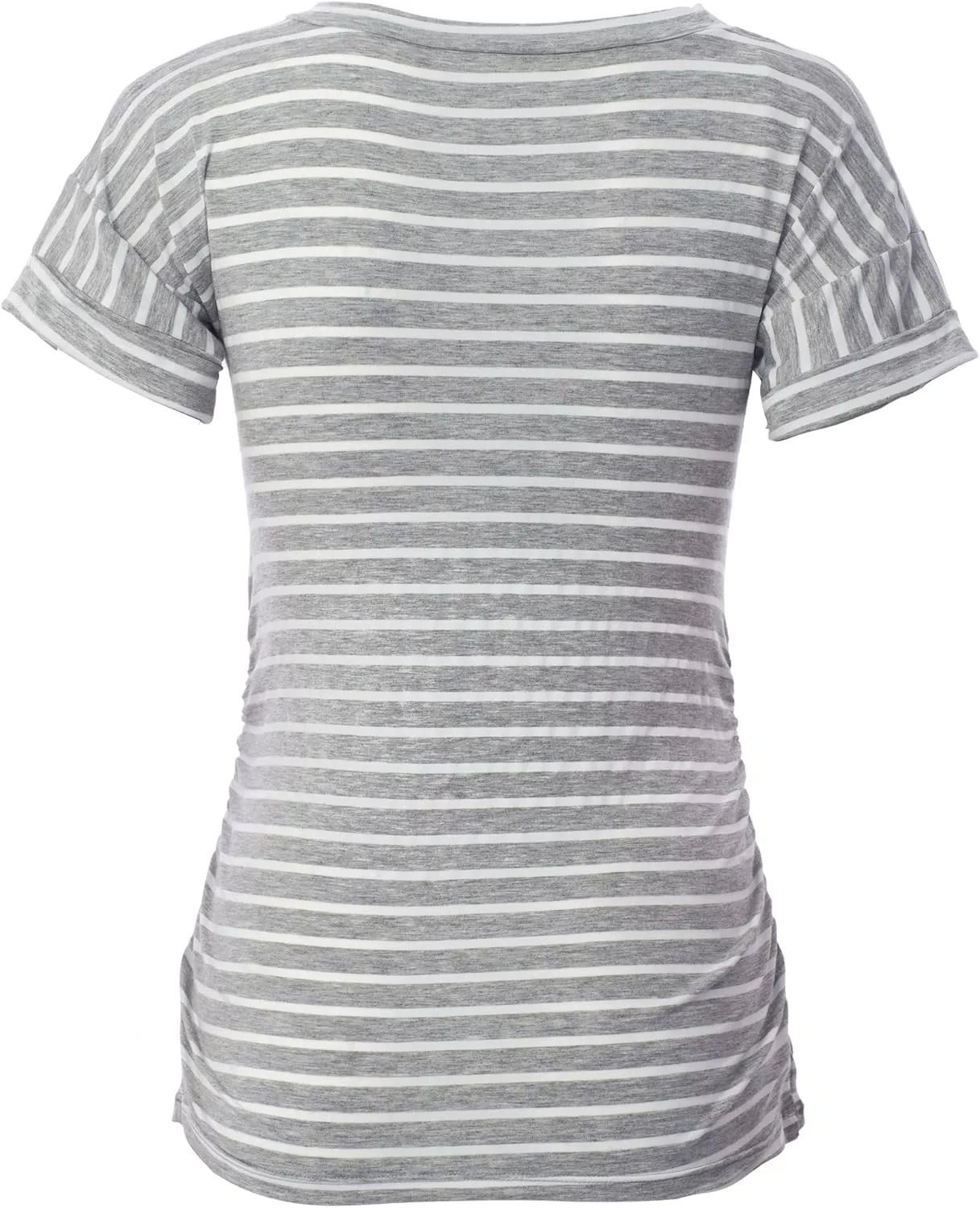 Rnxrbb Long Enough Maternity Shirts Short Sleeve Summer Pregnancy Tops& Tees Clothes V Neck Casual Outfits for Women 3 Pack