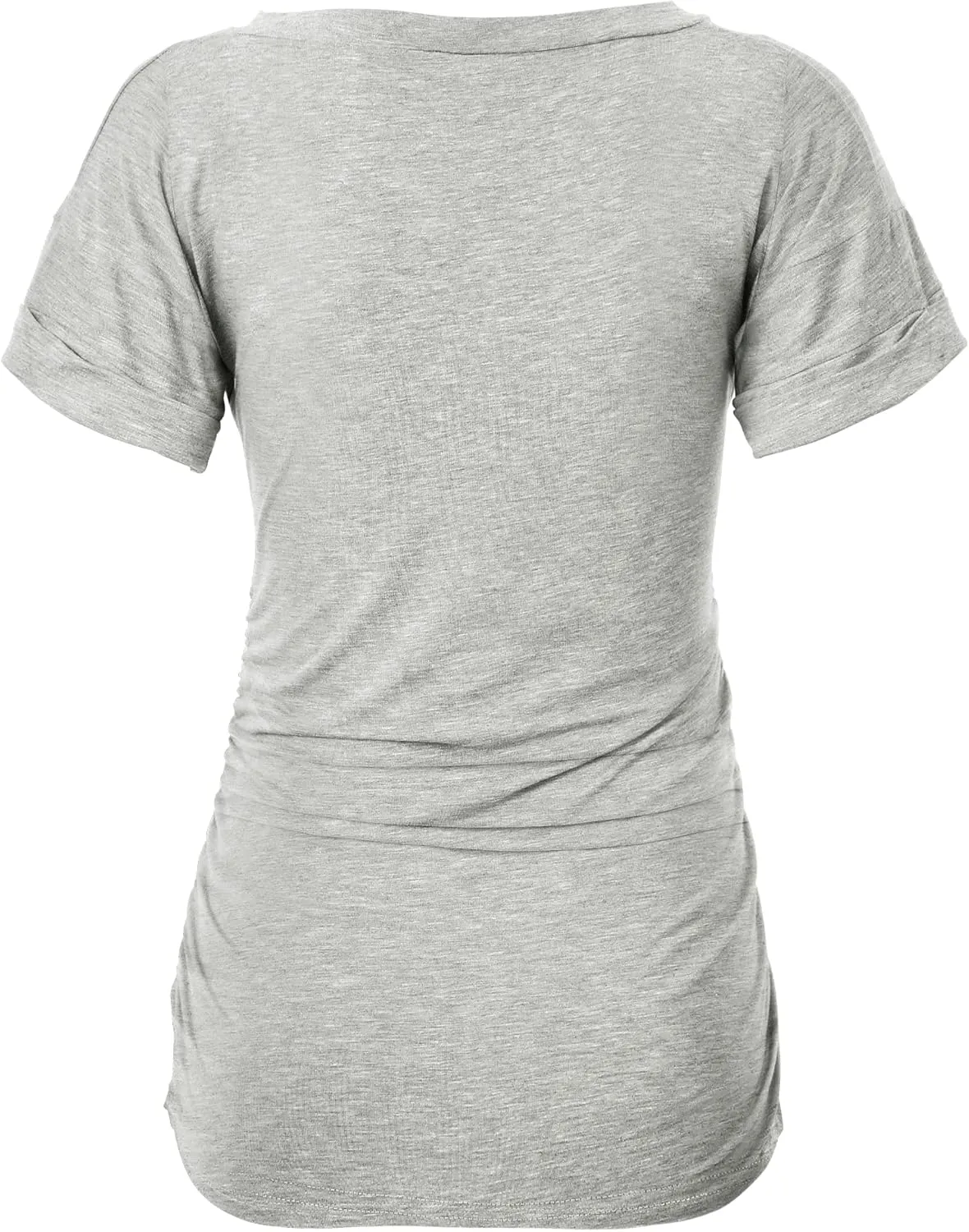 Rnxrbb Long Enough Maternity Shirts Short Sleeve Summer Pregnancy Tops& Tees Clothes V Neck Casual Outfits for Women 3 Pack