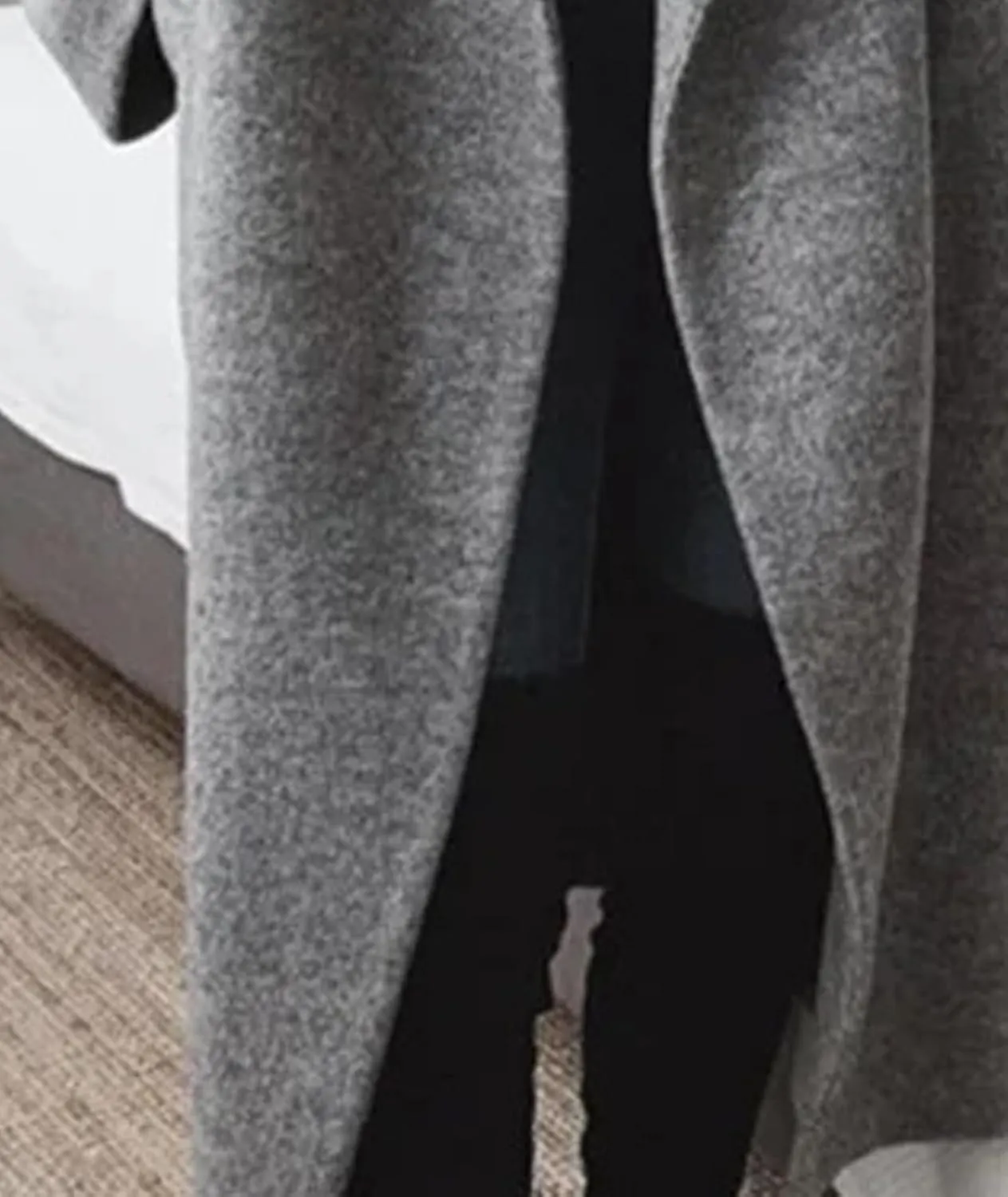 SEMATOMALA Women's Winter Double Breasted Pea Coat Oversized Notch Lapel Long Trench Coat Warm Wool Blend Jackets