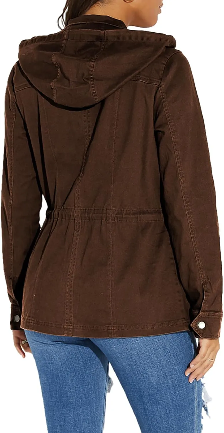 sexycherry Casual Jackets for Women Long Sleeve Lightweight Outwear Bomber Coats with Pockets