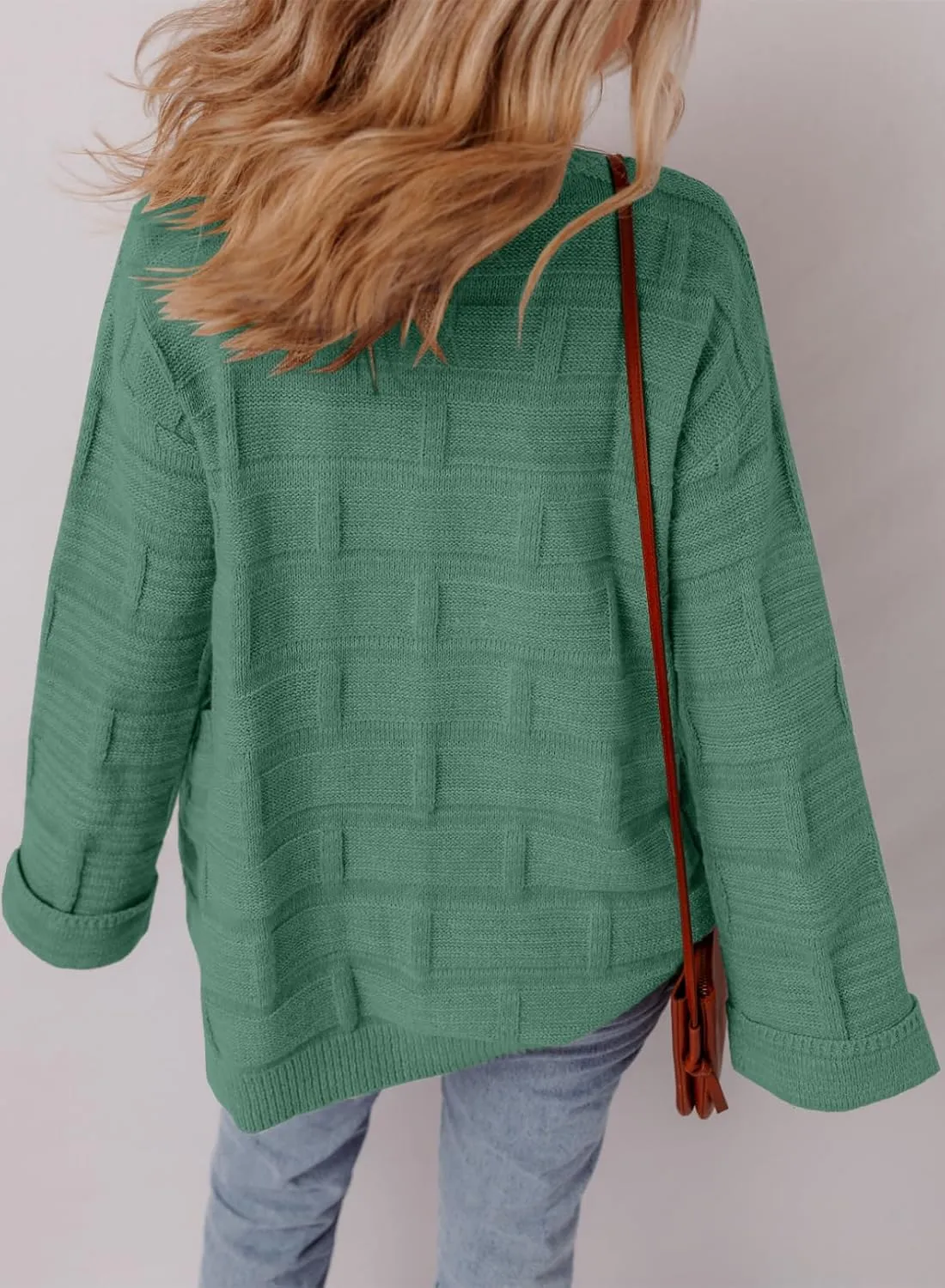 SHEWIN Women's Open Front Lightweight Cardigan Casual Long Sleeve Knit Loose Sweaters Outwear
