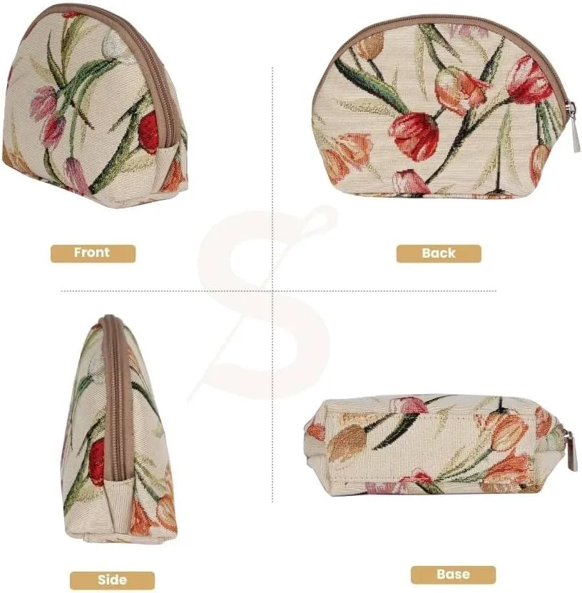 Signare Tapestry Cosmetic Bag Toiletry Makeup Bag for Women