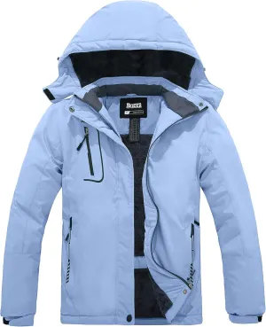 Skieer Women's Ski Jacket Waterproof Windproof Snowboard Jacket Warm Hooded Winter Coat