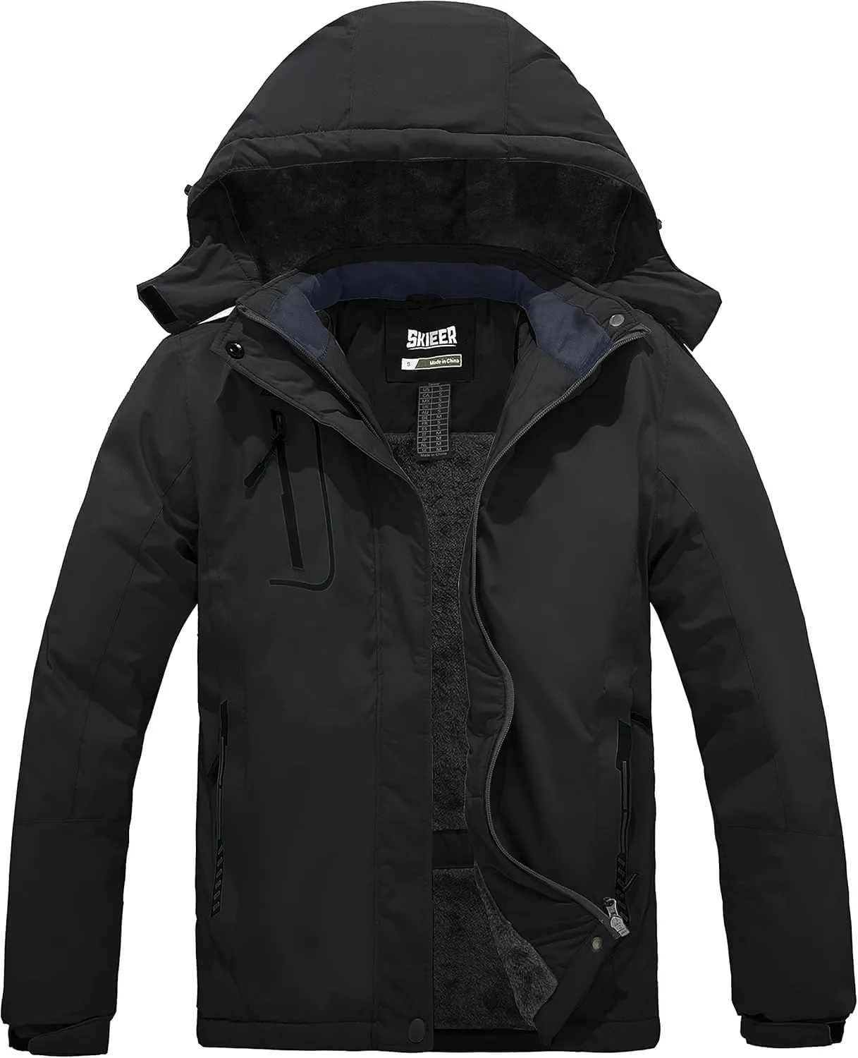 Skieer Women's Ski Jacket Waterproof Windproof Snowboard Jacket Warm Hooded Winter Coat
