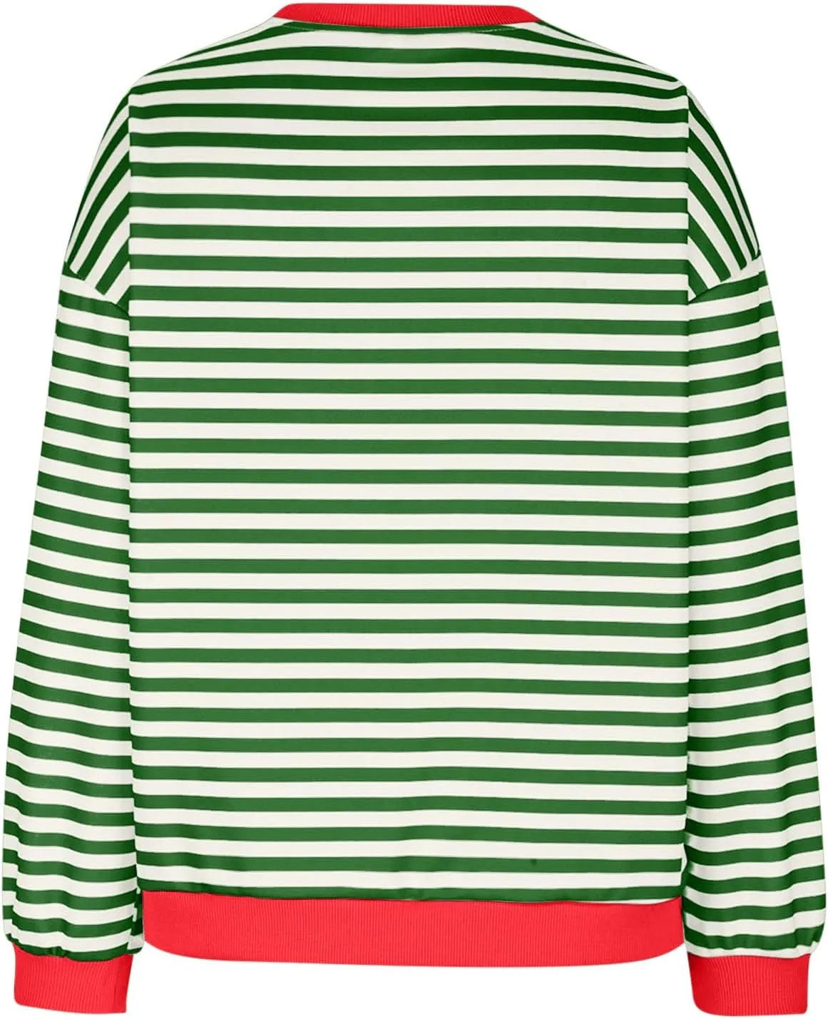 Sweat Shirt For Women 2024 Casual Crew Neck Long Sleeve Striped Pullover Tunic Quarter Aesthetic Trendy Tops
