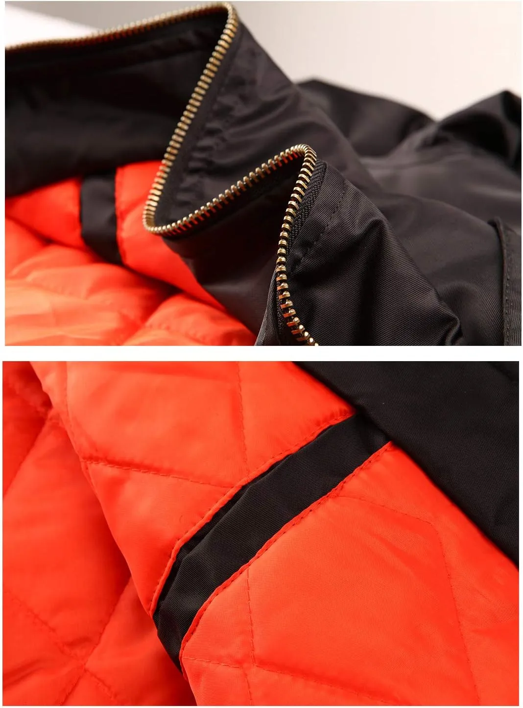 TACVASEN Men's Jackets-Bomber Jacket Fall Winter Warm Windbreaker Full Zip Casual Padded Coats