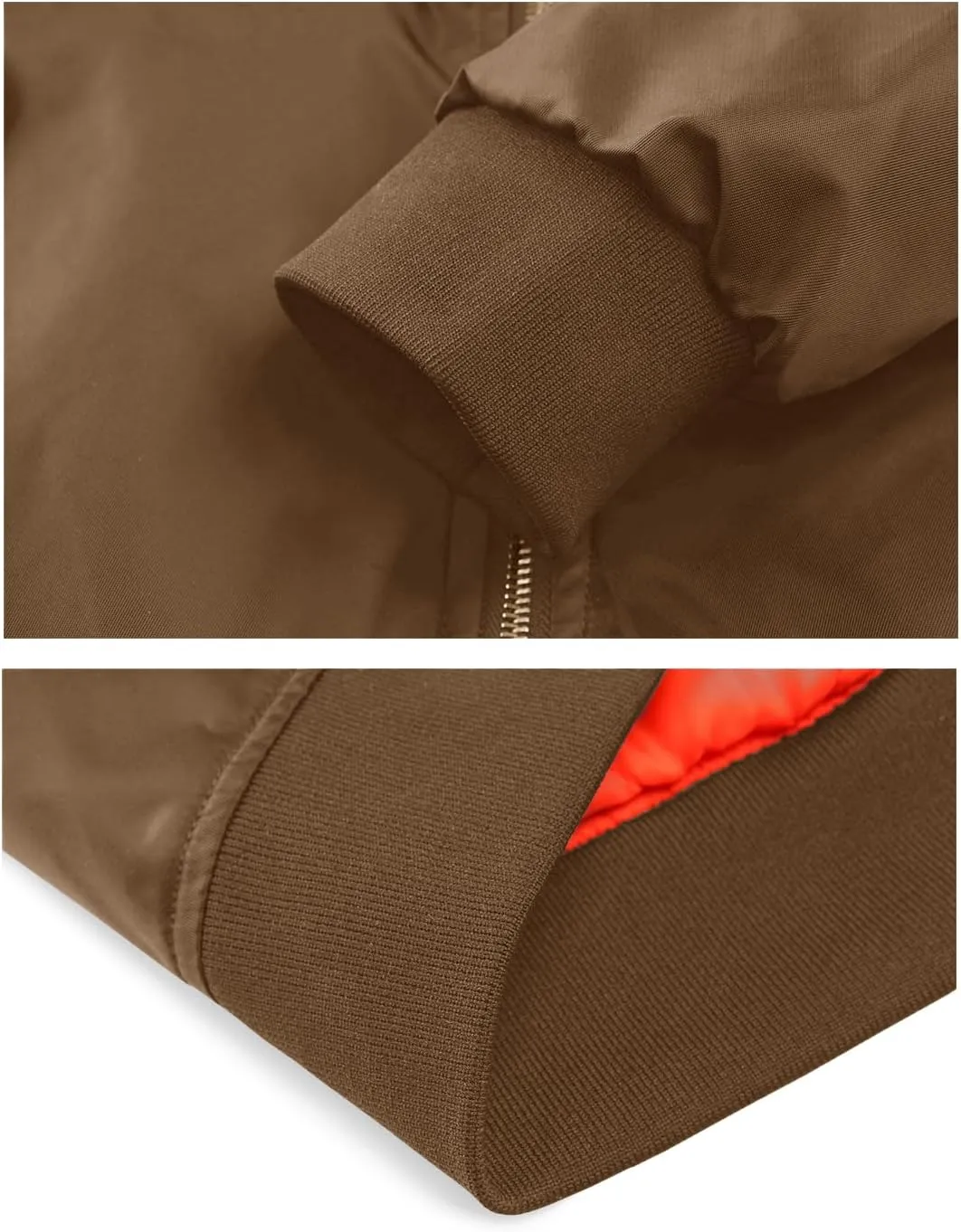 TACVASEN Men's Jackets-Bomber Jacket Fall Winter Warm Windbreaker Full Zip Casual Padded Coats