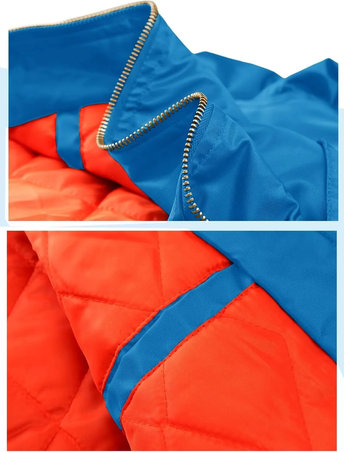 TACVASEN Men's Jackets-Bomber Jacket Fall Winter Warm Windbreaker Full Zip Casual Padded Coats