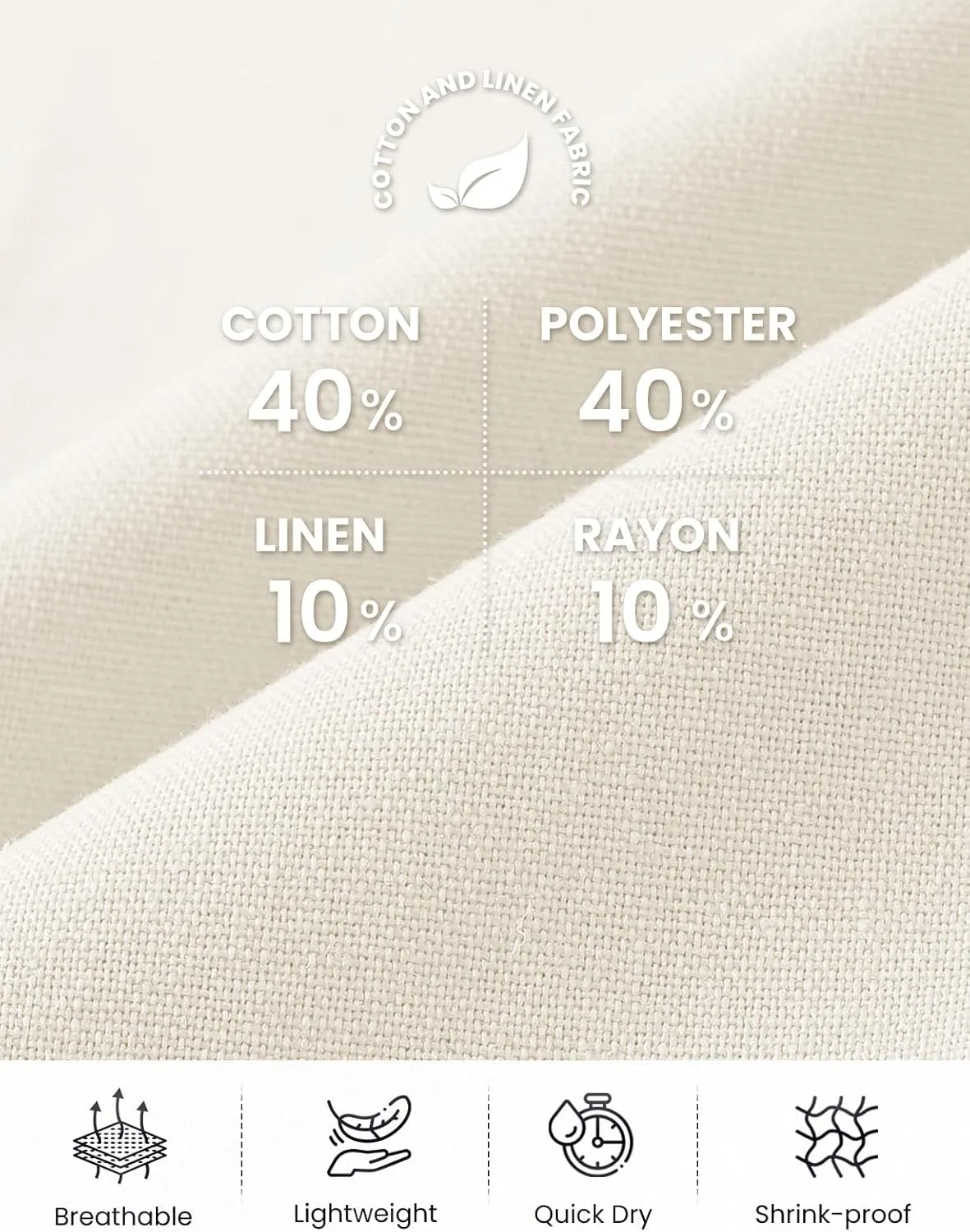 TBMPOY Mens Linen Pants Casual Lightweight Beach Summer Pants Elastic Waist Slim Fit Trousers