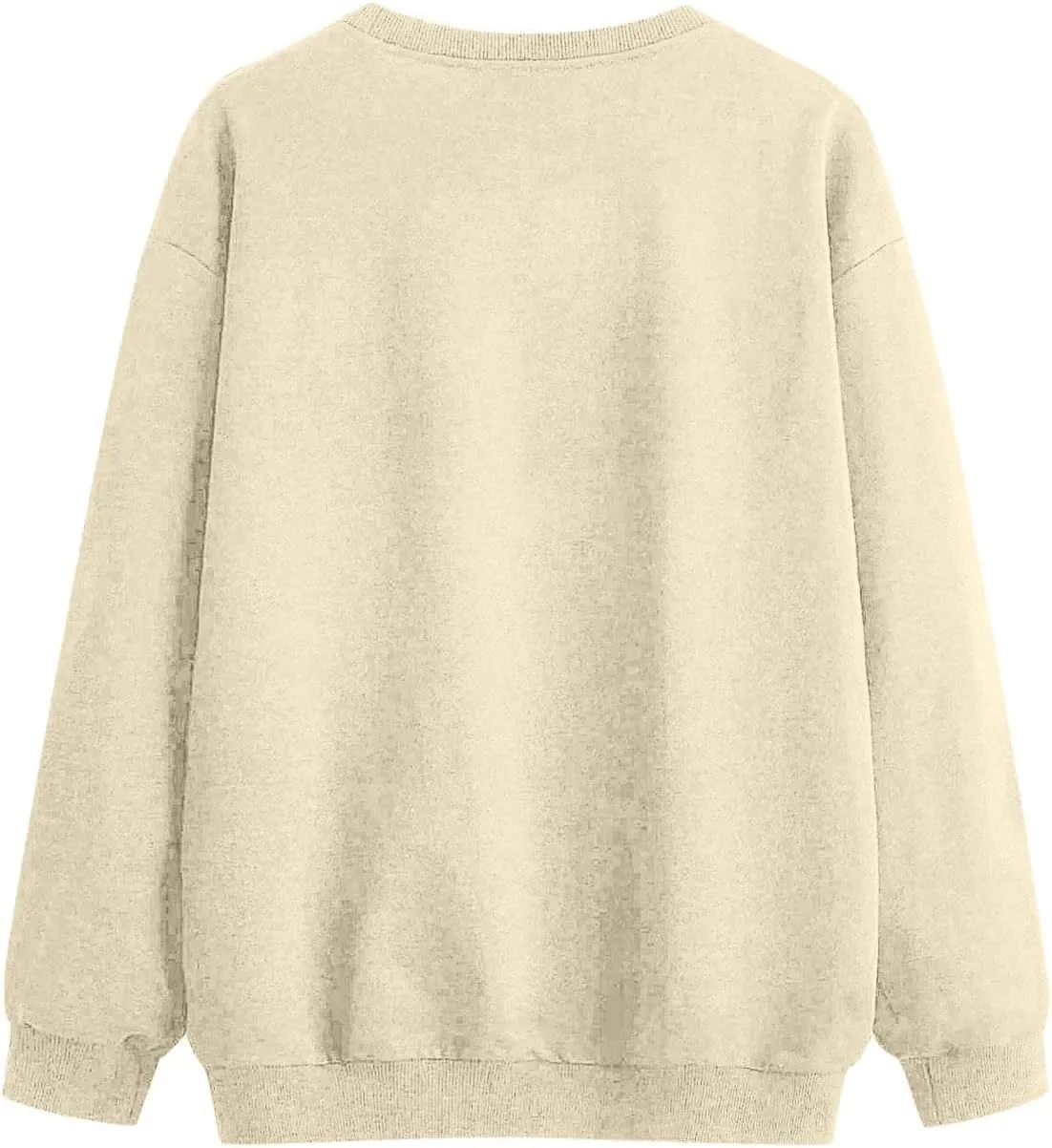 TEXAS Oversized Sweatshirt for Women Long Sleeve Crewneck Letter Graphic Print Casual Pullover Top Y2k Fall Winter Clothes
