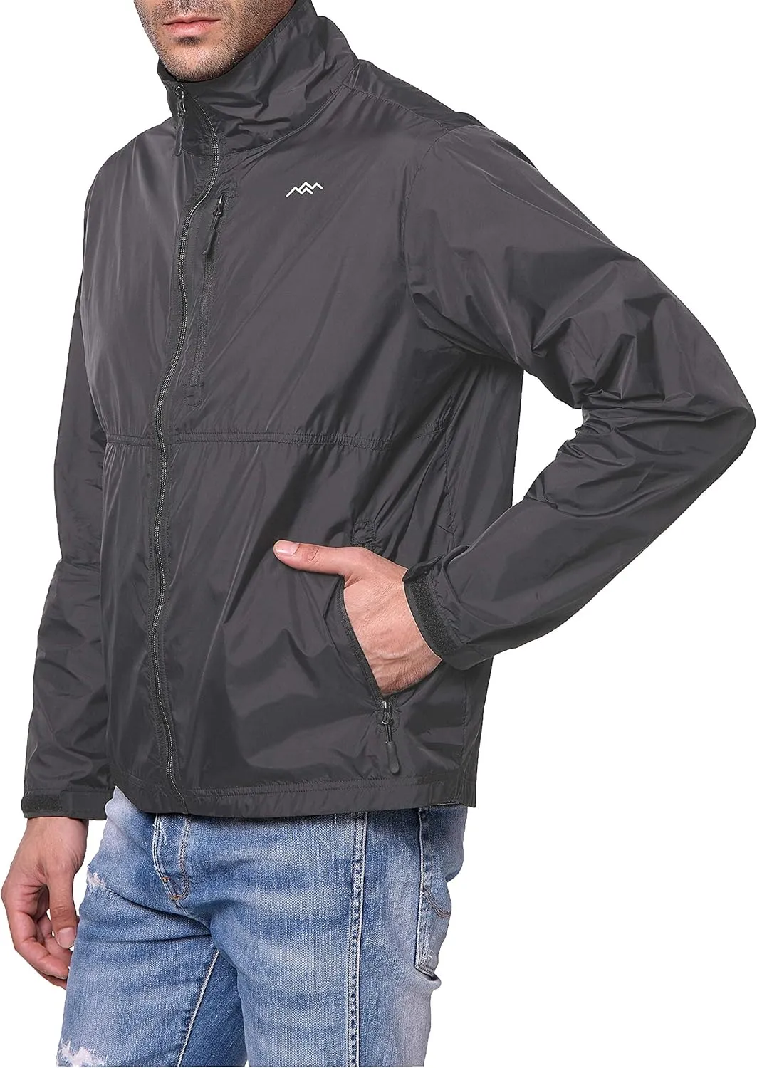 TRAILSIDE SUPPLY CO. Mens Windbreaker Jackets Lightweight Packable Jacket,Windproof and Dustproof
