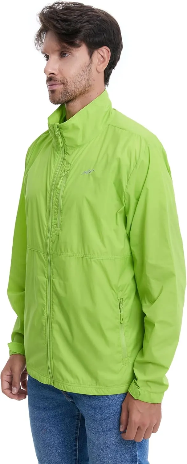 TRAILSIDE SUPPLY CO. Mens Windbreaker Jackets Lightweight Packable Jacket,Windproof and Dustproof
