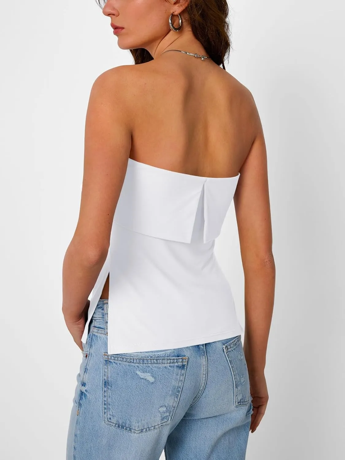 Trendy Queen Going Out Tops for Women Summer Spring Tube Tops Cute Off The Shoulder Backless Corset Teen Girls Y2k Clothes