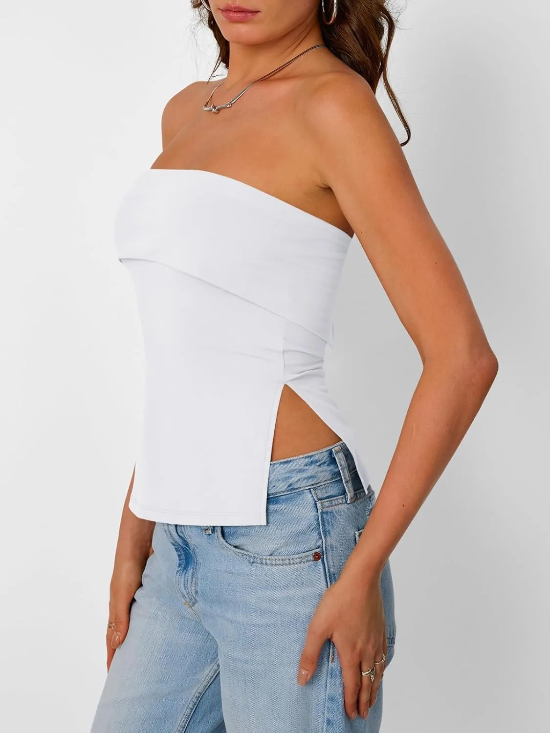 Trendy Queen Going Out Tops for Women Summer Spring Tube Tops Cute Off The Shoulder Backless Corset Teen Girls Y2k Clothes