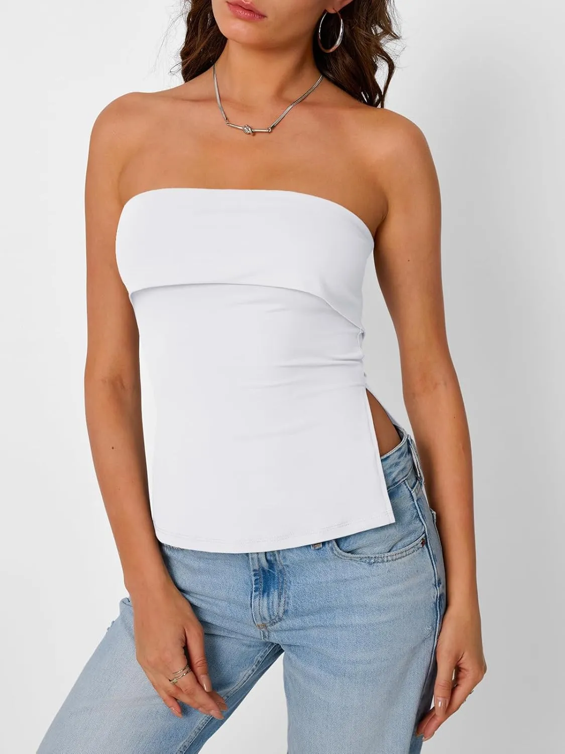 Trendy Queen Going Out Tops for Women Summer Spring Tube Tops Cute Off The Shoulder Backless Corset Teen Girls Y2k Clothes