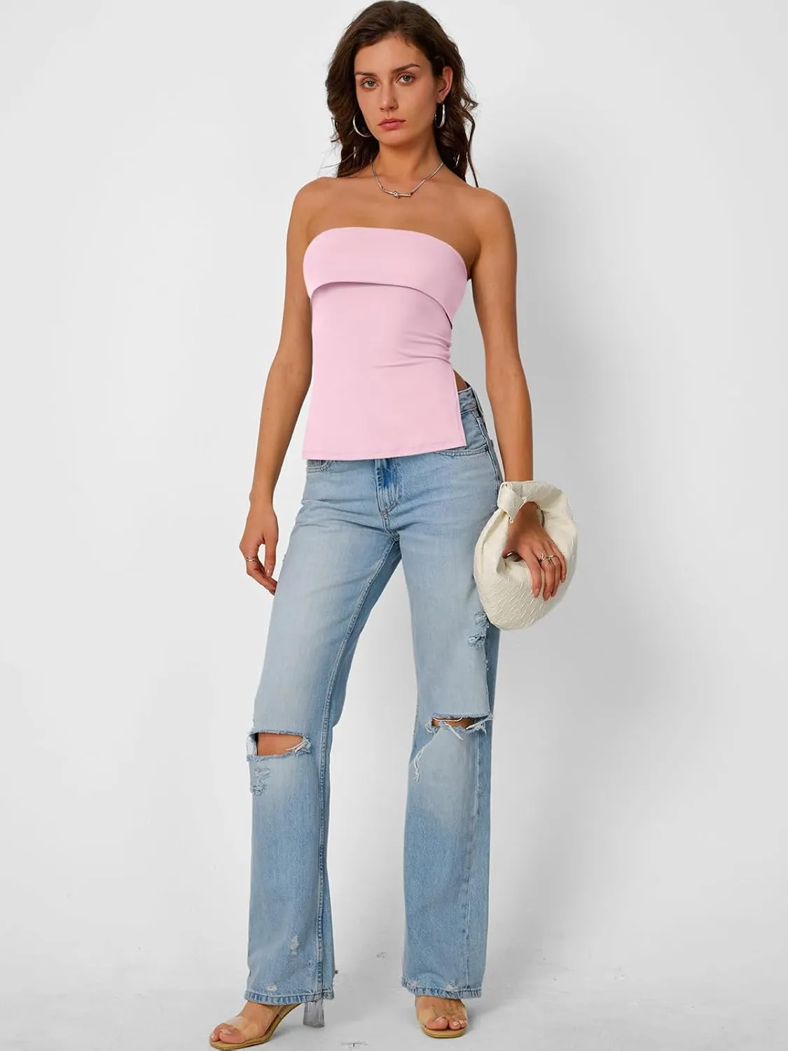 Trendy Queen Going Out Tops for Women Summer Spring Tube Tops Cute Off The Shoulder Backless Corset Teen Girls Y2k Clothes