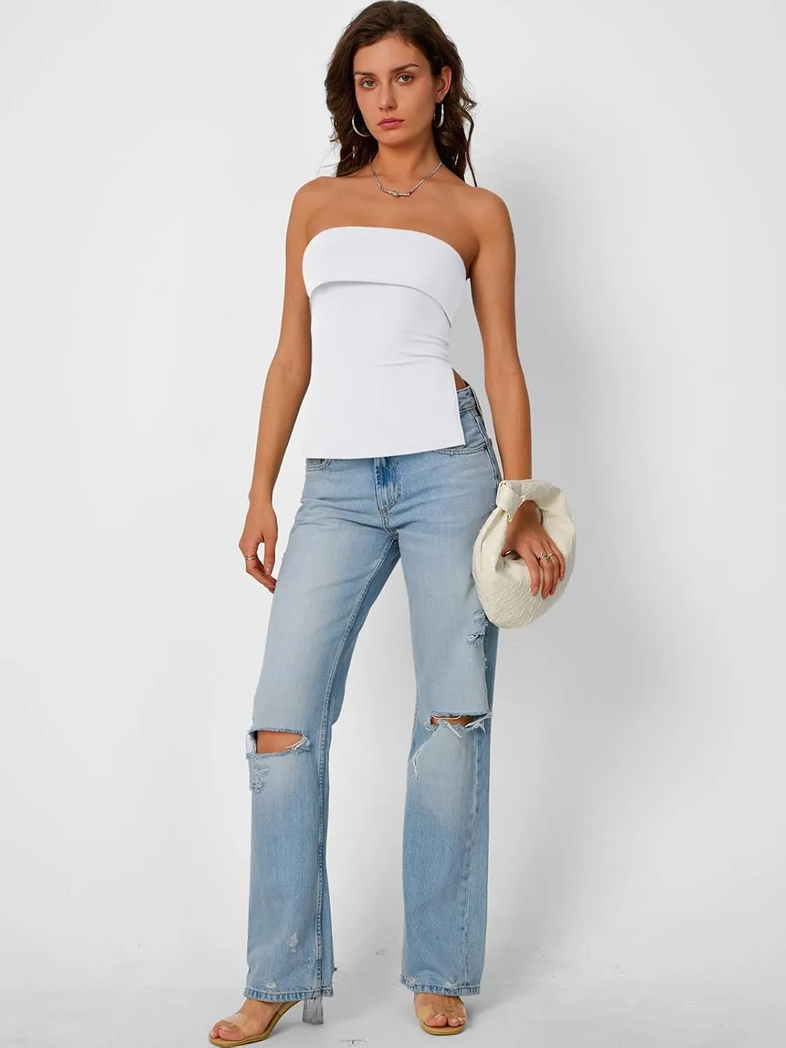 Trendy Queen Going Out Tops for Women Summer Spring Tube Tops Cute Off The Shoulder Backless Corset Teen Girls Y2k Clothes