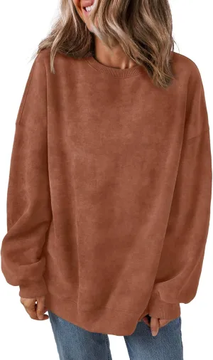 Trendy Queen Womens Oversized Sweatshirts Hoodies Long Sleeve Pullover Sweaters Fall Fashion Outfits Clothes 2024