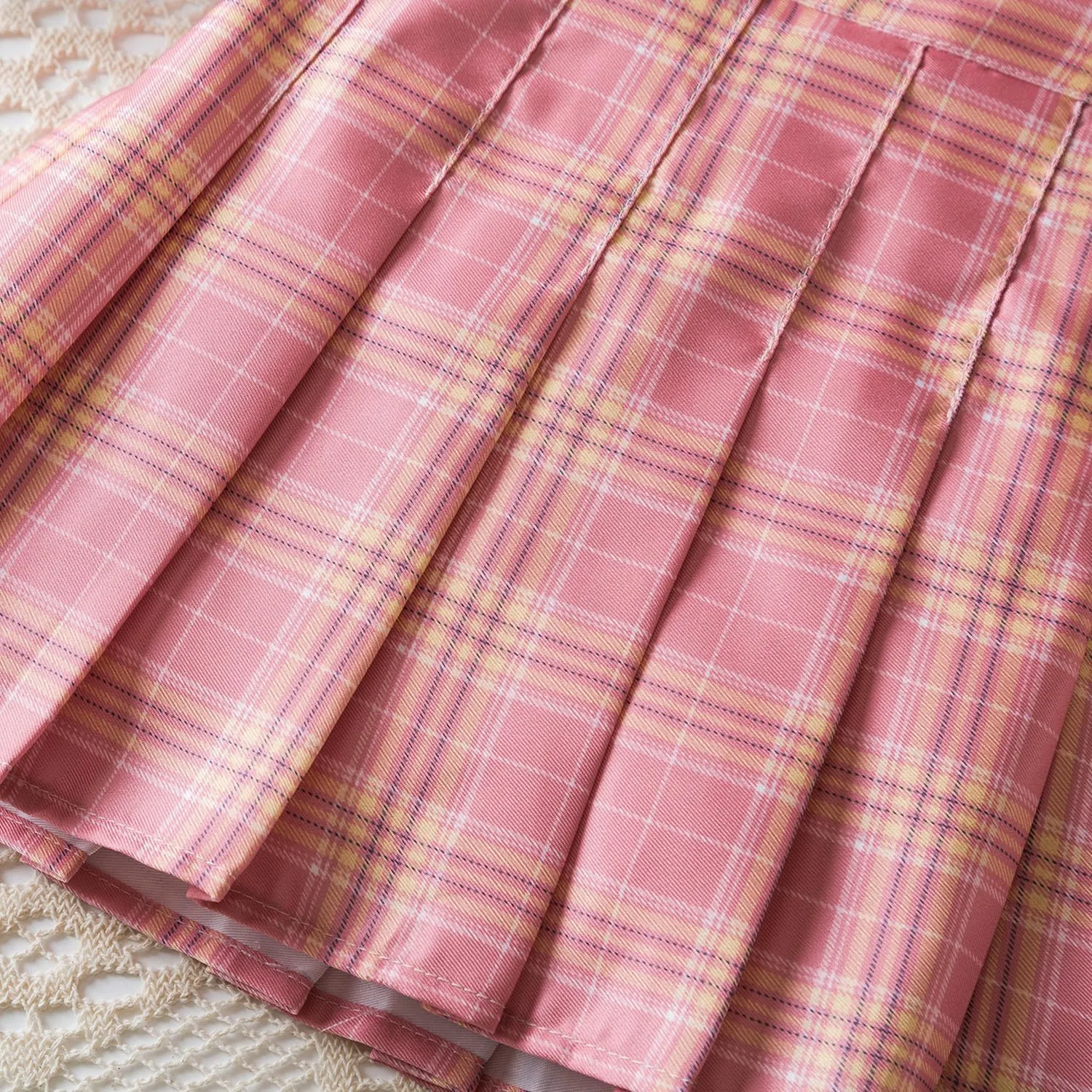 TTYAOVO Girl Skort Mini Flare Plain Pleated Skater Skirt Shool Uniform