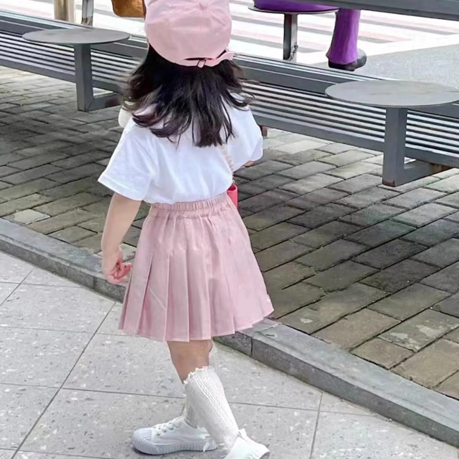 TTYAOVO Girl Skort Mini Flare Plain Pleated Skater Skirt Shool Uniform