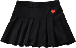TTYAOVO Girl Skort Mini Flare Plain Pleated Skater Skirt Shool Uniform