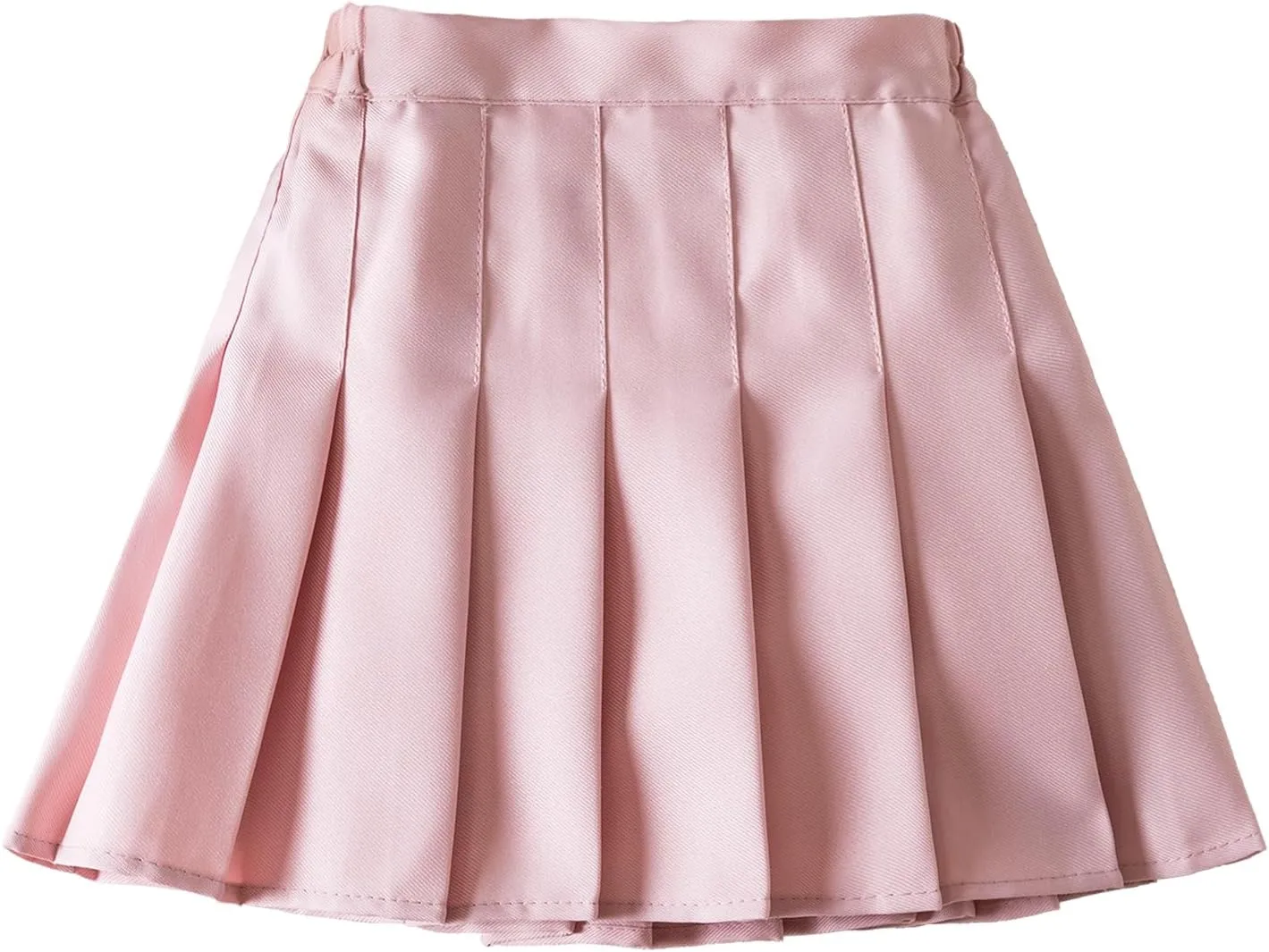 TTYAOVO Girl Skort Mini Flare Plain Pleated Skater Skirt Shool Uniform