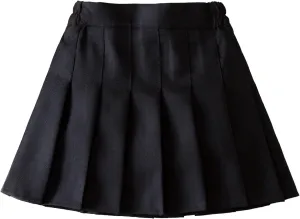 TTYAOVO Girl Skort Mini Flare Plain Pleated Skater Skirt Shool Uniform