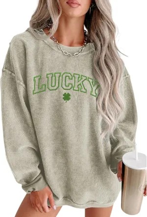 Urchics Womens Oversized Sweatshirts Sequin Rugby Football Graphic Corded Baggy Sweatshirt