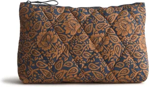 Vera Bradley Featherweight Large Pouch, Lotus Montage Roasted Pecan