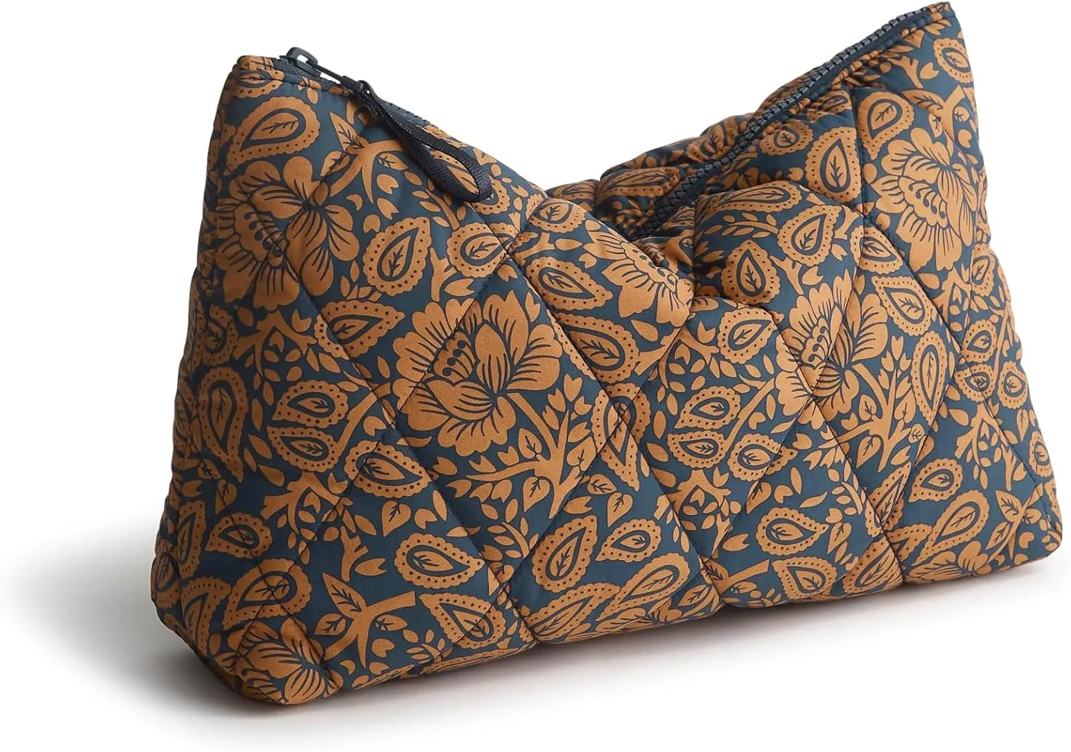 Vera Bradley Featherweight Large Pouch, Lotus Montage Roasted Pecan