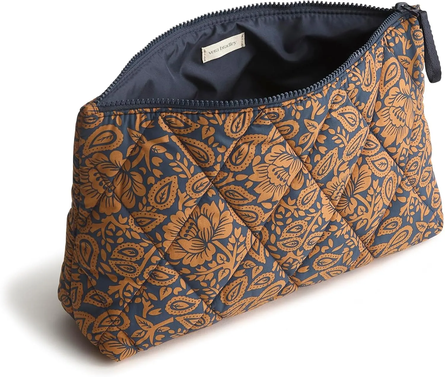 Vera Bradley Featherweight Large Pouch, Lotus Montage Roasted Pecan