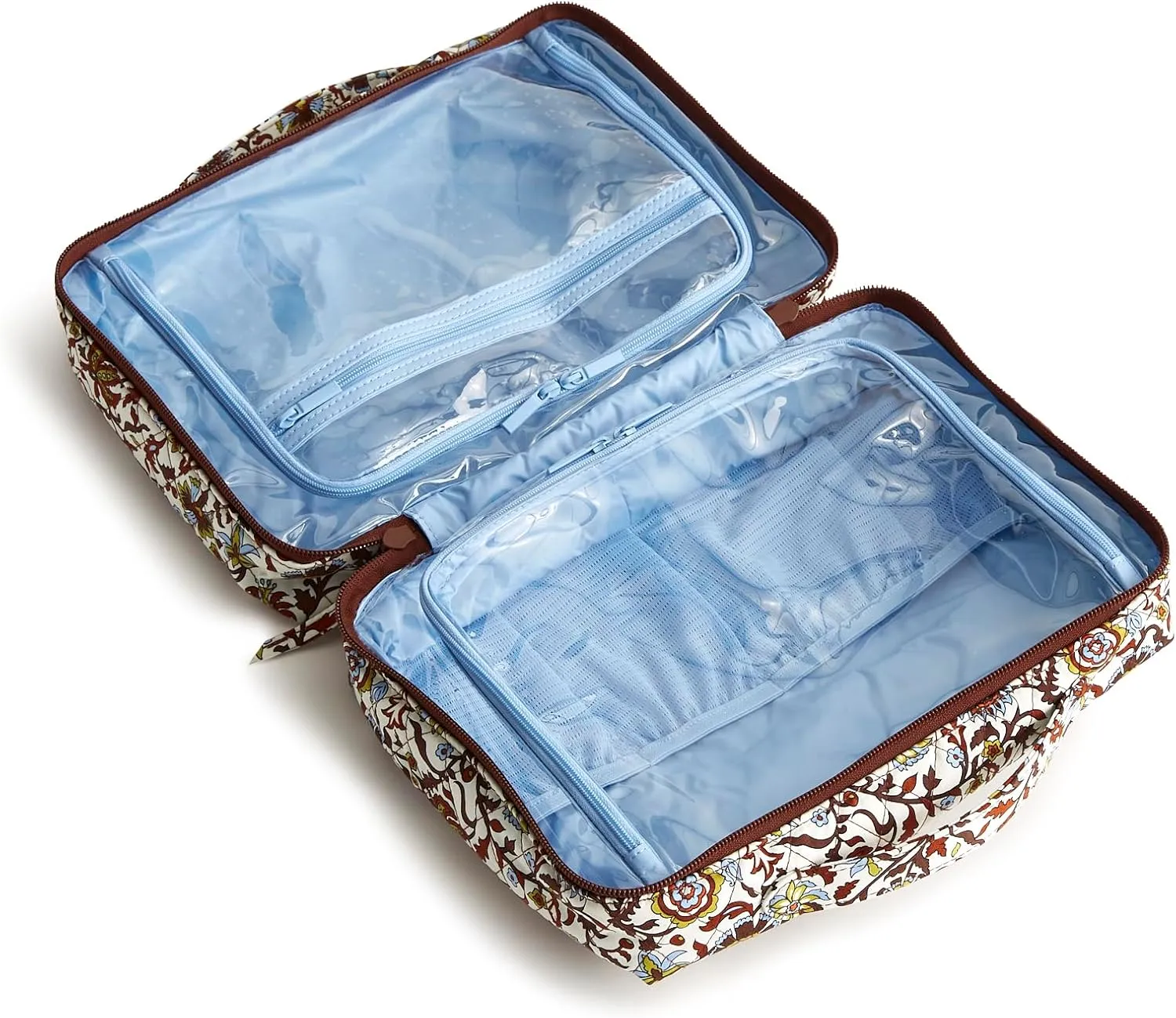 Vera Bradley Premium Cotton Lay Flat Travel Organizer, Marrakesh Vines Cream